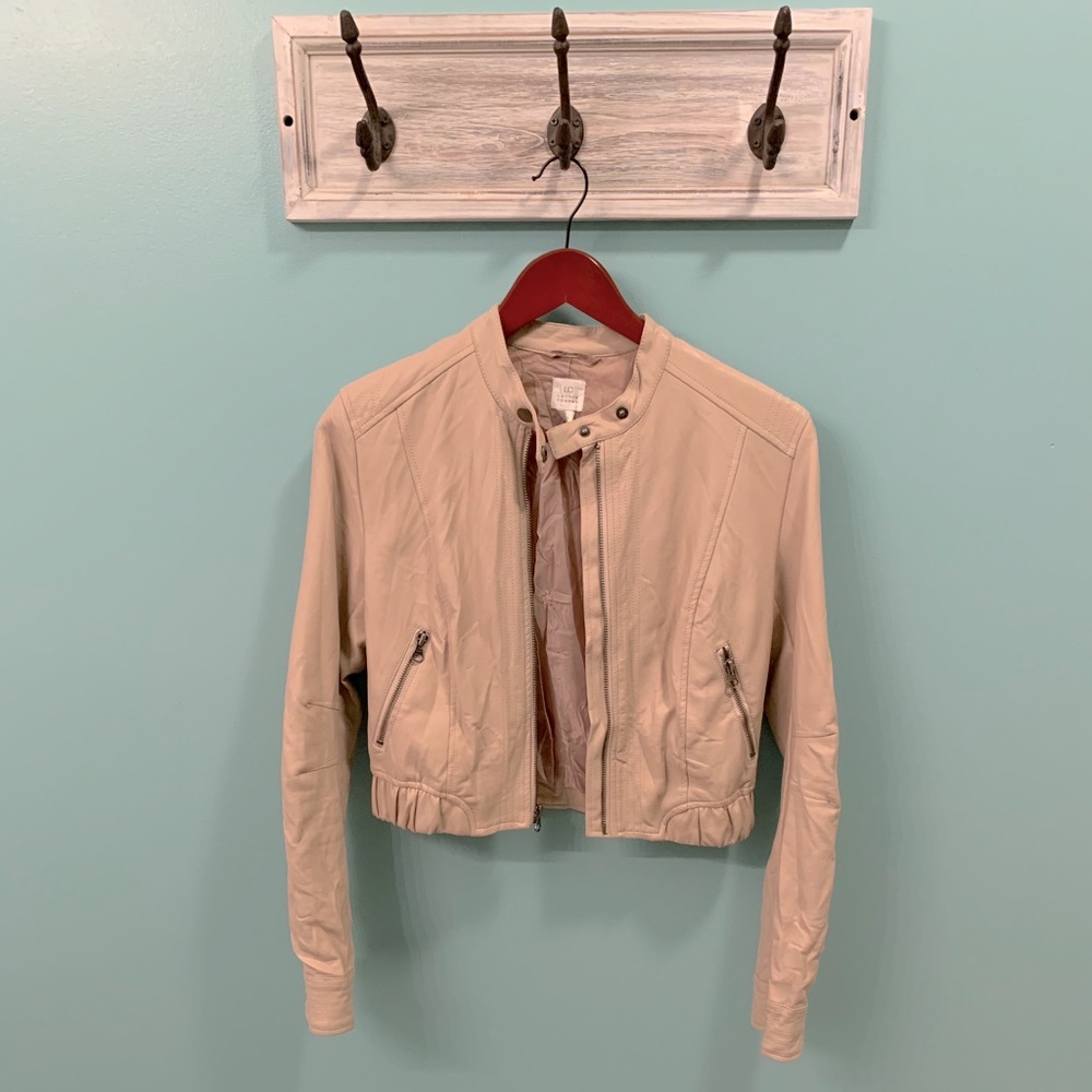 LC Lauren Conrad cropped moto jacket